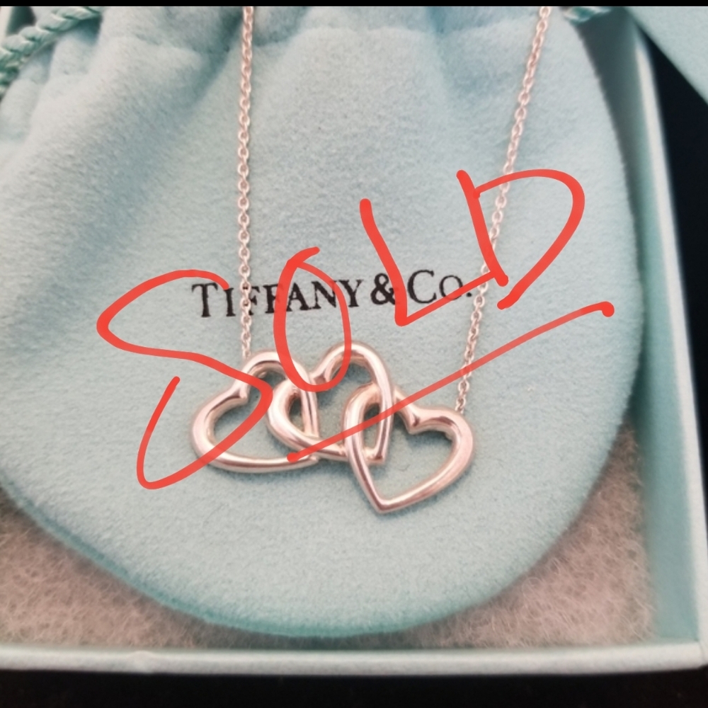 SOLD Vintage Tiffany & Co. Triple Sterling Silver Triple Heart Necklace